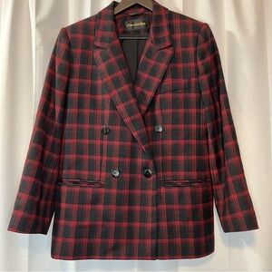 Vintage Giorgio Sant' Angelo Double Breasted Pure Wool Blazer - Size 6